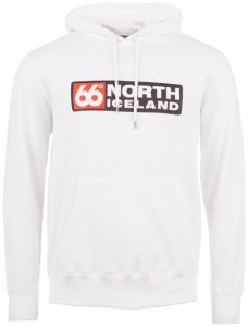 66 North - Logn Hoodie Long Logo - Hoodie Gr XL weiß