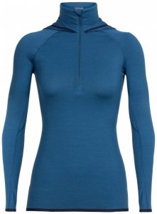 Icebreaker - Women's Fluid Zone L/S Half Zip Hood - Hoodie Gr XL blau