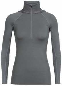 Icebreaker - Women's Fluid Zone L/S Half Zip Hood - Hoodie Gr XL grau
