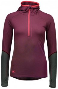 Mons Royale - Women's Checklist Hood L/S Geo Gr XS lila/schwarz
