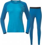 Bergans Damen Allround Merino Unterwäsche Set (Größe L, blau)