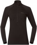 Bergans Damen Inner:Pure Merino Half Zip Longsleeve (Größe S, schwarz)