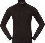 Bergans Herren Inner:Pure Merino Half Zip Longsleeve (Größe XL, schwarz)