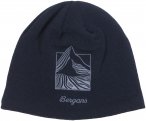 Bergans Rabot Fleece Lined Wool Mütze (Größe ONE SIZE, blau)