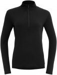 Devold Damen Jakta Merino 200 Zip Neck Longsleeve (Größe XL, schwarz)