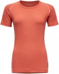 Devold Damen Lauparen Merino 190 Base T-Shirt (Größe XS, orange)