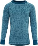 Devold Kinder Duo Active Merino Longsleeve (Größe 92, blau)