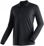 Maier Sports Herren Ulrich Polo Longsleeve (Größe 3XL, schwarz)