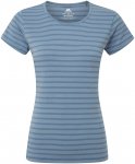 Mountain Equipment Damen Groundup Stripe T-Shirt (Größe L, blau)