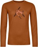 Ortovox Damen 185 Merino Mtn Cutout Longsleeve (Größe L, braun)