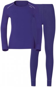 Odlo SET SHIRT LONG SLEEVE PANTS LONG WARM Funktionswäsche Damen blau