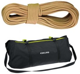 Edelrid Boa 9.8mm Kletterseil mit Seilsack Liner, 60m, oasis-flame