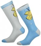 E9 Odd Plasters Socken, grau/blau, Größe 37-41