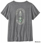 Patagonia Women’s Clean Climb Bloom Pocket Responsibili-Tee T-Shirt, S, gravel