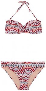 CHIEMSEE Bandeau Bikini-Set gemustert mit abnehmbaren Trägern, Größe S
