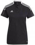 ADIDAS Damen Tiro 21 Poloshirt, Größe XS in Schwarz
