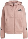 ADIDAS Damen Kapuzensweat Z.N.E. Zip (normal & lang), Größe XS in Rot