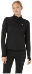 ASICS Damen T-Shirt ROAD WINTER 1/2 ZIP MID LAYER, Größe L in Schwarz