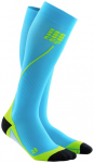 CEP Herren Socken Pro+ Run 2.0, Größe V in Blau/Neongrün/Grau