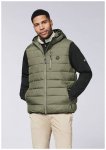 CHIEMSEE Herren Weste Padded Vest, Regular Fit, Größe L in Grau