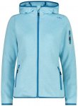 CMP Damen Unterjacke Kapuzen Fleecejacke Strick, Größe 46 in Blau