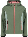 CMP Kinder Funktionsjacke Kapuzen Softshelljacke, Größe 116 in Grün