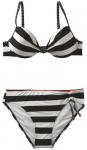 ESPRIT SPORTS Damen Bikini New Push-Up, Größe 36B in Schwarz/Weiß