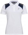 HEAD Damen Polo CLUB 22 Tech Polo Shirt W, Größe S in white/darkblue