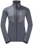 JACK WOLFSKIN Damen Unterjacke BLATTSTEIG FZ W, Größe S in Grau