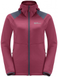 JACK WOLFSKIN Damen Unterjacke KOLBENBERG HOODED FZ W, Größe S in Lila