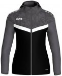 JAKO Damen Kapuzensweat Kapuzenjacke Iconic, Größe 44 in schwarz/anthrazit