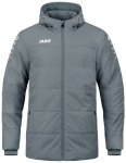 JAKO Kinder Jacke Coachjacke Team mit Kapuze, Größe 128 in steingrau