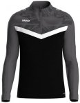 JAKO Kinder Pullover Ziptop Iconic, Größe 128 in schwarz/anthrazit