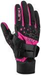 LEKI Herren Handschuhe HRC Race Shark, Größe 6,5 in pink-schwarz
