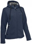 MAUL Damen Chieming Strickfeecejacke+Kapuze, Größe 40 in Blau
