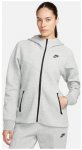 NIKE Damen Unterjacke W NSW TCH FLC WR FZ HDY, Größe M in Grau