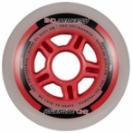POWERSLIDE Inlineskates-Rollen-Set One Wheels 90mm, Größe 1 in Rot/Schwarz/Wei
