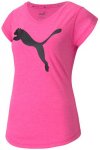 PUMA Damen T-Shirt Heather Cat, Größe XS in LUMINOUS PINK HEATHER