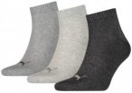 PUMA Plain Quarter-Socken 3er-Pack, Größe 43-46 in Anthraci/l Mel Grey/m Mel G