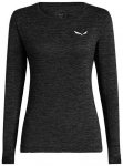 SALEWA Damen Shirt PUEZ MELANGE DRY W L/S TEE, Größe 42 in Schwarz