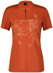 SCOTT Damen Hemd SCO Shirt W's Trail Flow Zip SS, Größe L in braze orange/rose