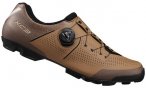 SHIMANO Mountainbike-Fahrradschuhe XC302 WIDE , braun, Größe 45 in Braun