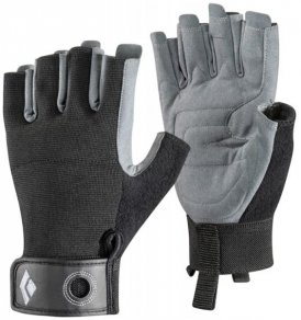 Black Diamond Crag Half Finger black Klettersteighandschuh