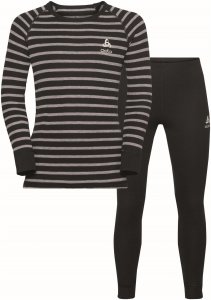 Odlo Active Originals Warm Kids Set Funktionsunterwäsche-Set Kinder schwarz-grau 116, Gr. 116