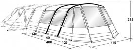 Outwell Montana 6SA Awning Zeltanbau blau,blue