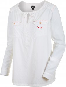Salewa Fanes Tunica Dry W L/S Shirt Damen weiß 34, Gr. 34