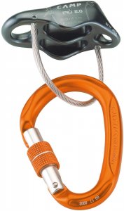 Camp Più 2.0 Belay Kit - Sicherungsgerät mit Karabiner gun metal