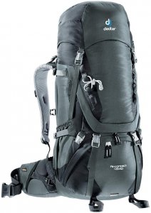 Deuter Aircontact 45+10 - Rucksack granite-black
