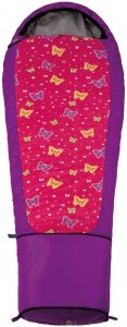Grüezi Bag Kids Butterfly - Schlafsack für Kinder lila-print links