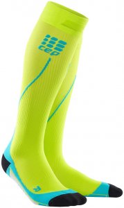CEP Herren Kompressionssocken Run Socks 2.0 - lime-hawaii blau